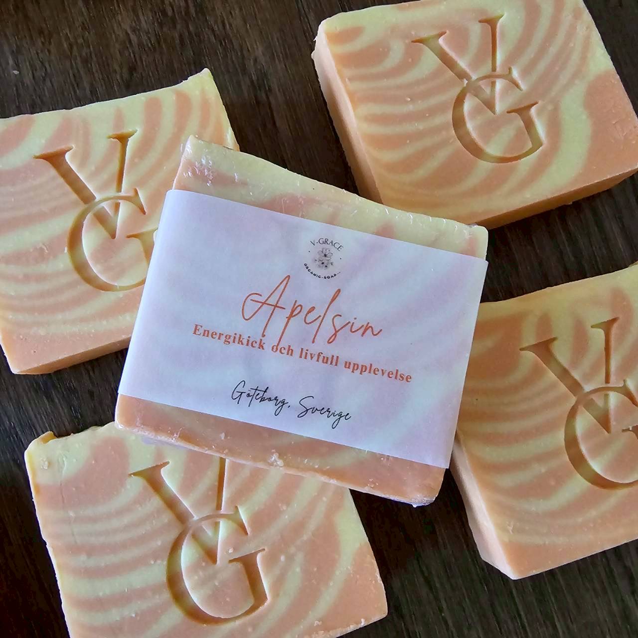 Apelsin handgjord tvål från V-Grace